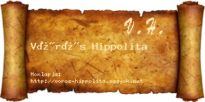 Vörös Hippolita névjegykártya